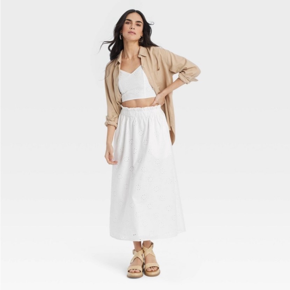 Women's Eyelet Maxi Skirt - Universal
Thread™ White new
